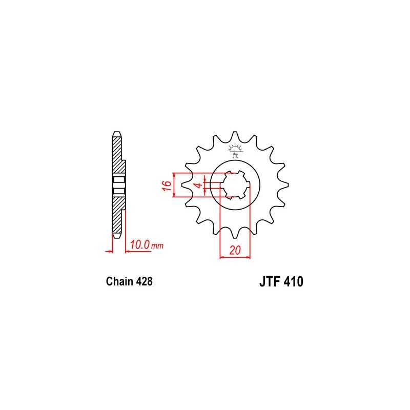 Pinion, attack, transmission front