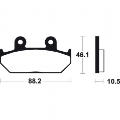 Sintered front brake pads MF147