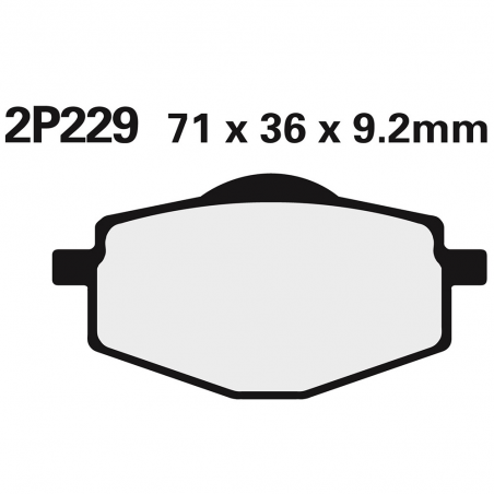 Rear brake pads 2P229GS