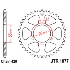 JT SPROCKETS Corona plato transmision trasero R1077