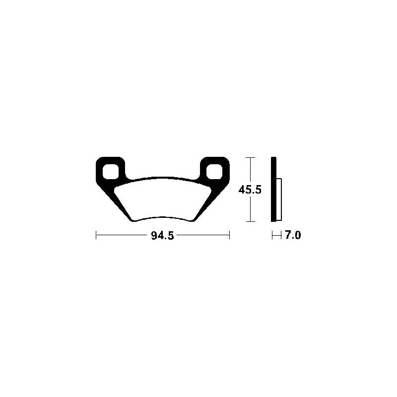 Sintered atv steel disc brake pads MOA322