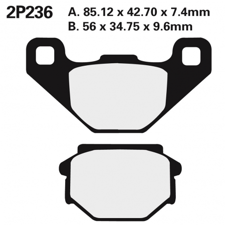 Front brake pads 2P236NS
