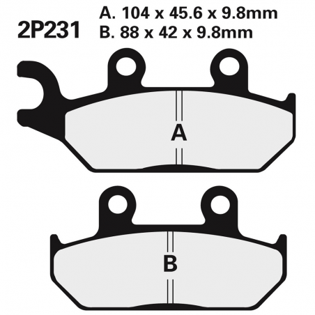 Front brake pads 2P231NS