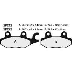 Rear brake pads 2P212NS