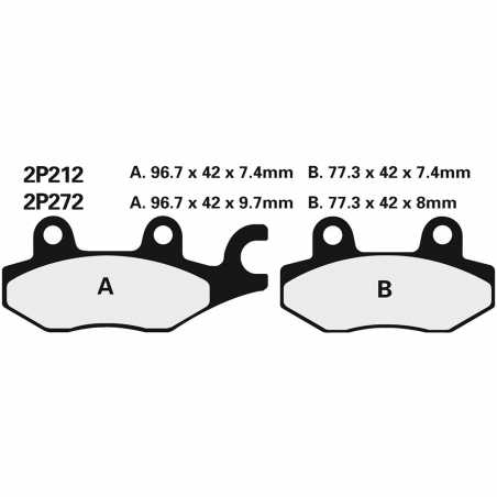 Rear brake pads 2P212NS