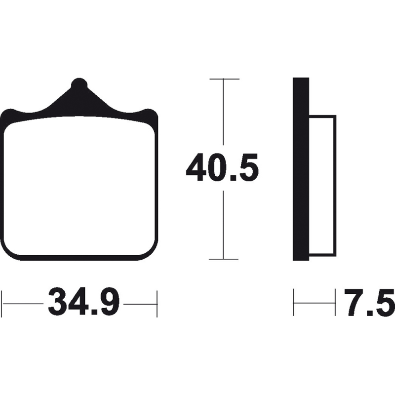Sintered front brake pads MF262