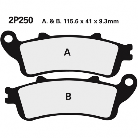 Rear brake pads 2P250ST