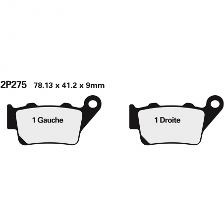 Rear brake pads 2P275NS