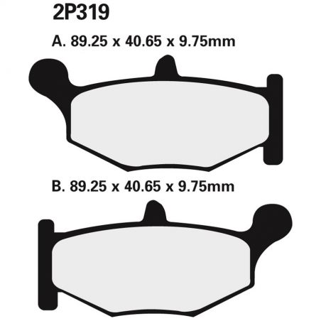 Rear brake pads 2P319NS