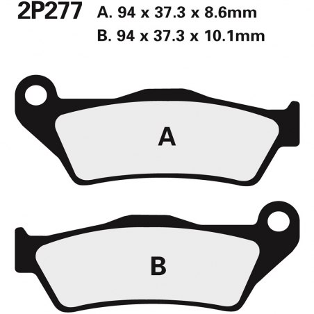 Rear brake pads 2P277NS