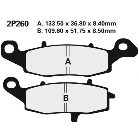 Front brake pads 2P260NS