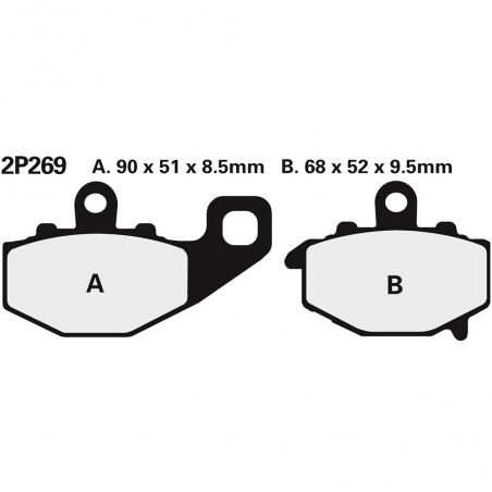 Rear brake pads 2P269NS