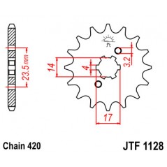 Pinion, attack, transmission front