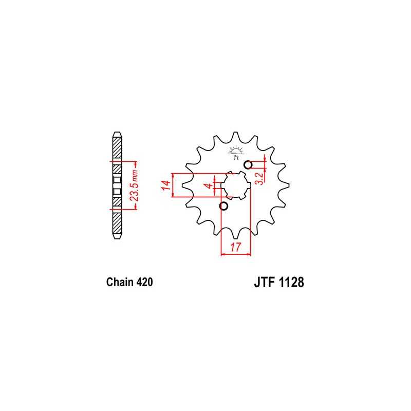 Pinion, attack, transmission front