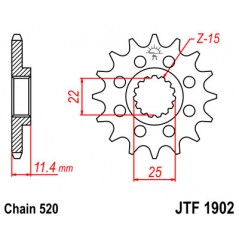 Pinion, attack, transmission front