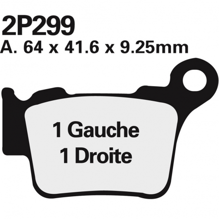 Rear brake pads 2P299ST
