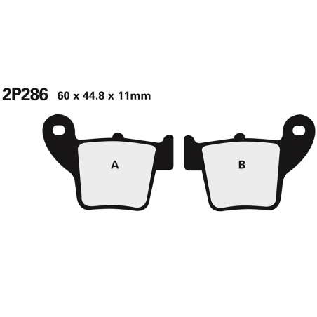 Rear brake pads 2P286ST