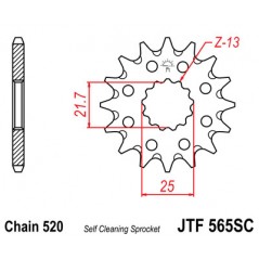 Pinion, attack, transmission front