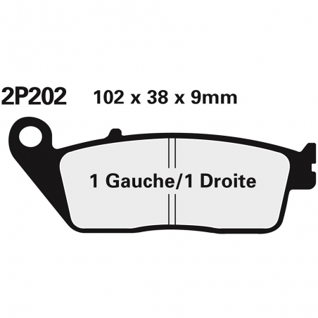 Front brake pads 2P202ST