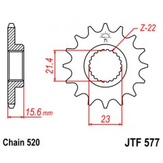 Pinion, attack, transmission front