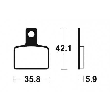 Sintered racing brake pads MOR395