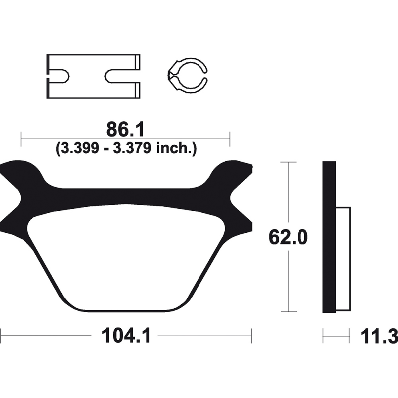 Sintered rear brake pads MR169