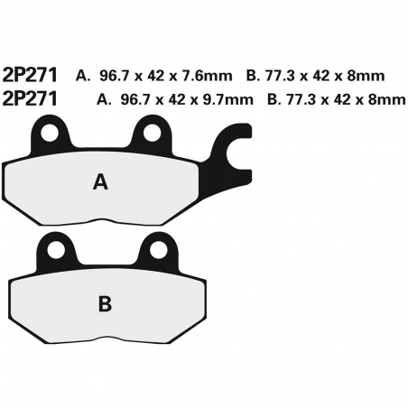 Rear brake pads 2P271NS