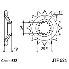 Pinion, attack, transmission front  HFA1927
