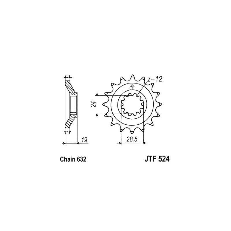 Pinion, attack, transmission front  HFA1927
