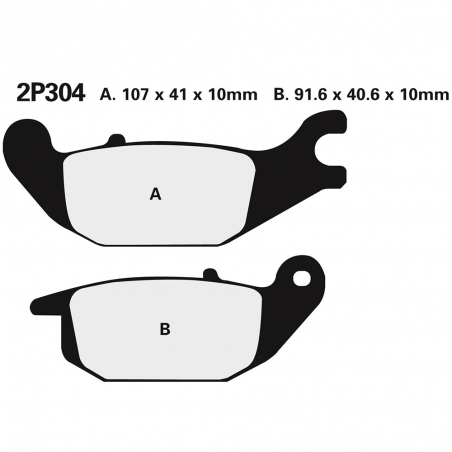 Rear brake pads 2P304NS