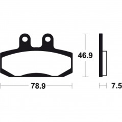 Organic Scooter Brake Pads ME196
