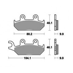 TECNIUM Pastillas de freno Scooter orgánicas ME150 3815010