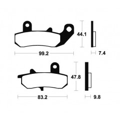 TECNIUM Pastillas de freno sinterizadas MR135 381352