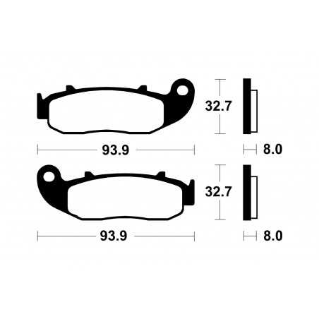 Organic touring brake pads MA426