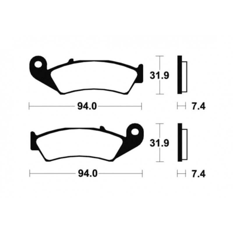 TECNIUM Pastillas de freno Scooter orgánicas ME103 3810310