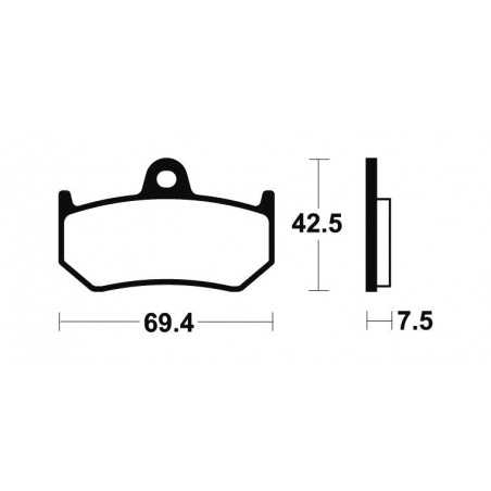 TECNIUM Pastillas de freno orgánicas MA263 382630