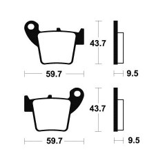 Sintered brake pads MO277