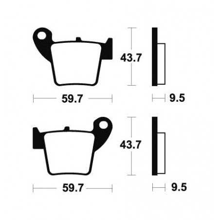 Sintered brake pads MO277