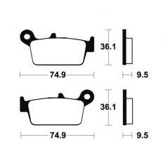 TECNIUM Pastillas de freno Scooter orgánicas ME104 3810410
