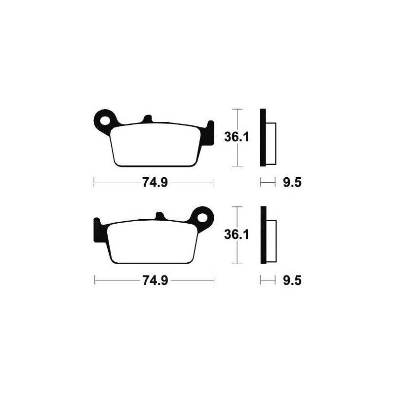 TECNIUM Pastillas de freno Scooter orgánicas ME104 3810410