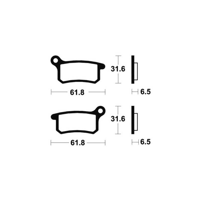 Sintered brake pads MO283