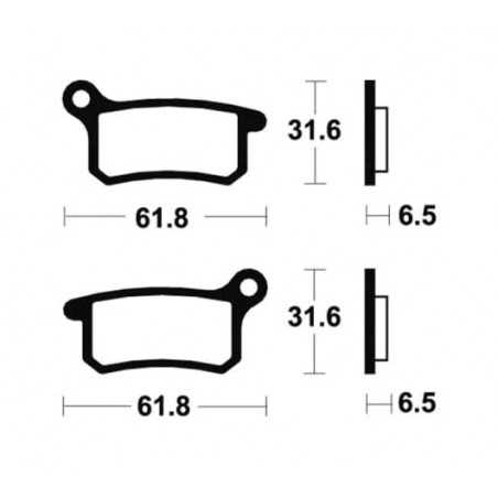 Sintered brake pads MO283