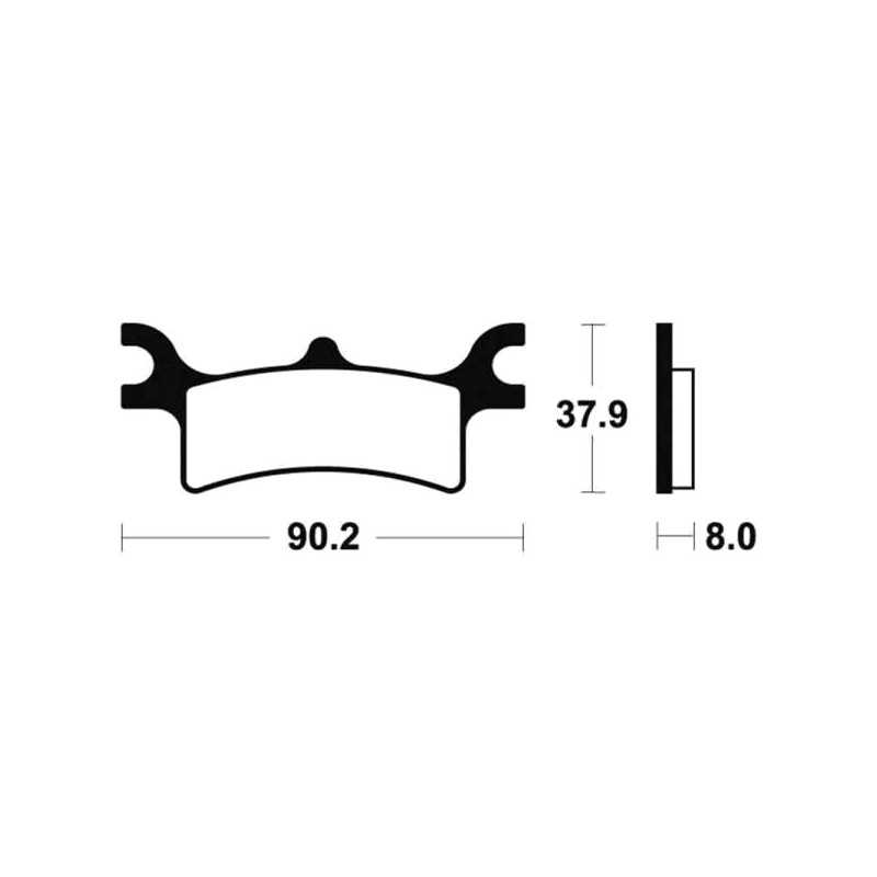 Sintered brake pads MO287