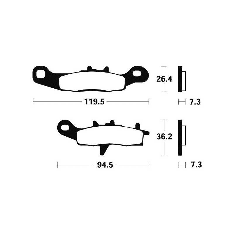 Sintered brake pads MOR226