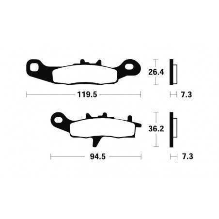 Sintered brake pads MOR226