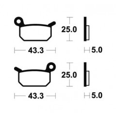Sintered brake pads MO294