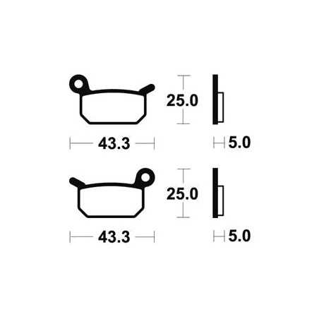 Sintered brake pads MO294