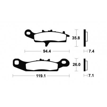 Sintered brake pads MO298
