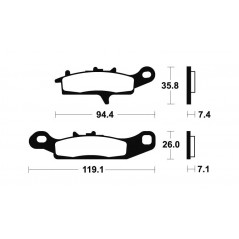 Sintered brake pads MO301