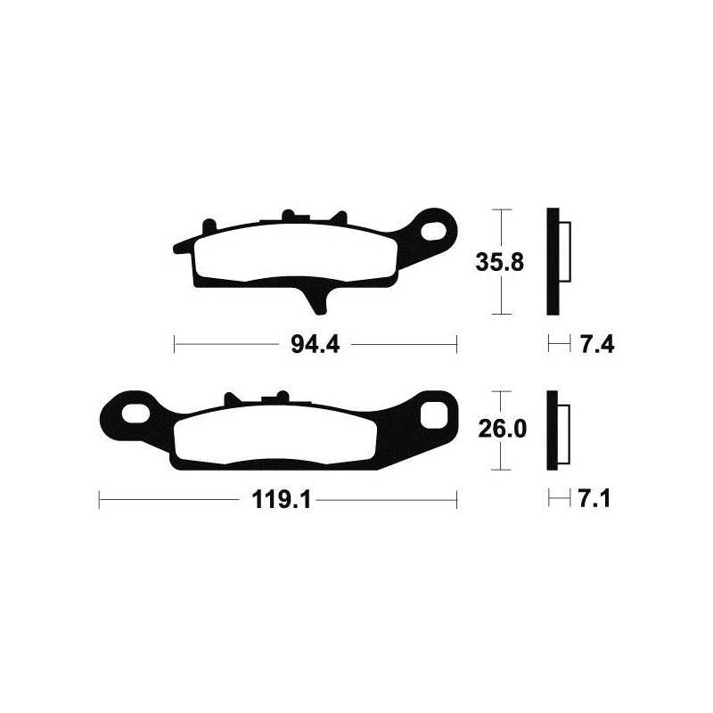 Sintered brake pads MO301